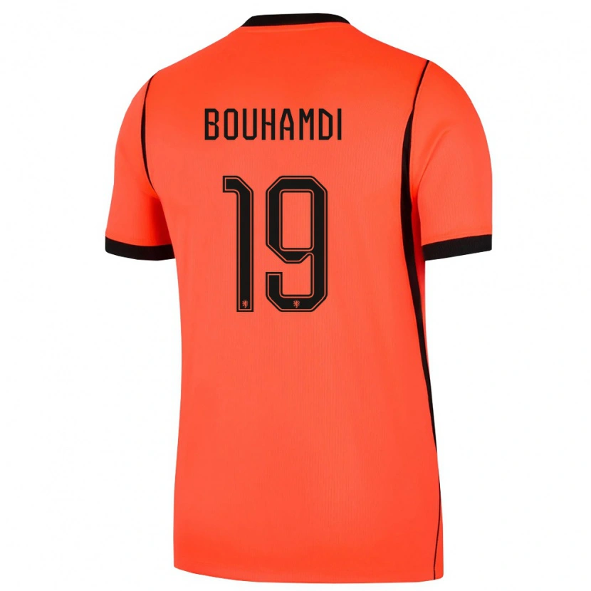 Danxen Män Nederländerna Amir Bouhamdi #19 Orange Svart Hemmatröja Matchtröjor 26-28 Tröjor T-Tröja