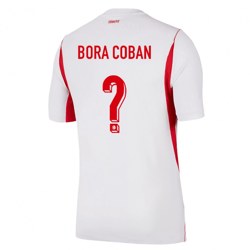 Danxen Män Kalkon Emir Bora Çoban #0 Vit Röd Burgund Bortatröja Matchtröjor 26-28 Tröjor T-Tröja