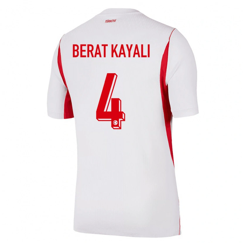 Danxen Män Kalkon Hasan Berat Kayalı #4 Vit Röd Burgund Bortatröja Matchtröjor 26-28 Tröjor T-Tröja