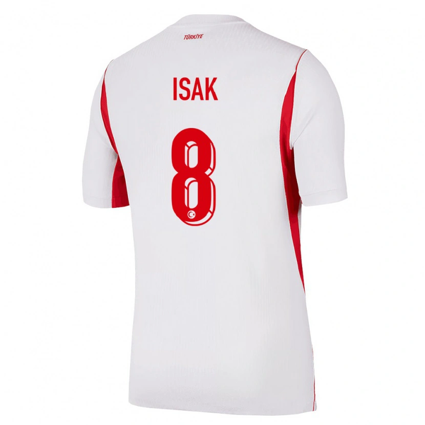 Danxen Män Kalkon İsak Vural #8 Vit Röd Burgund Bortatröja Matchtröjor 26-28 Tröjor T-Tröja