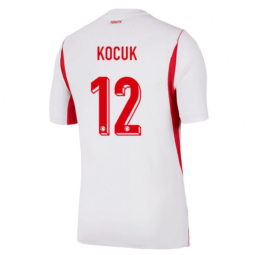 Danxen Män Kalkon Okan Kocuk #12 Vit Röd Burgund Bortatröja Matchtröjor 26-28 Tröjor T-Tröja