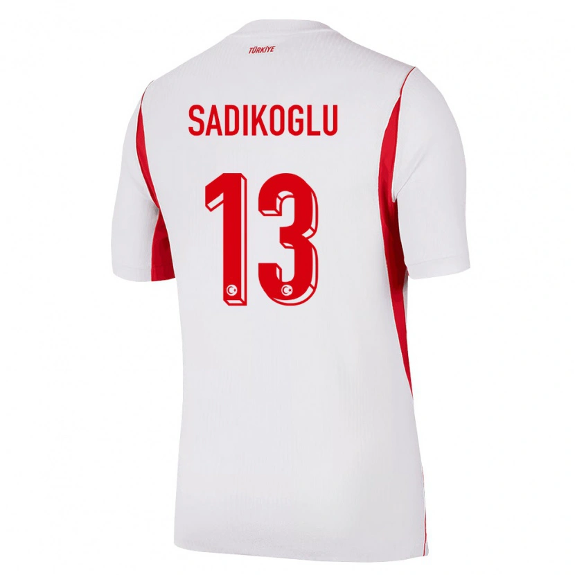 Danxen Män Kalkon Birgül Sadıkoğlu #13 Vit Röd Burgund Bortatröja Matchtröjor 26-28 Tröjor T-Tröja