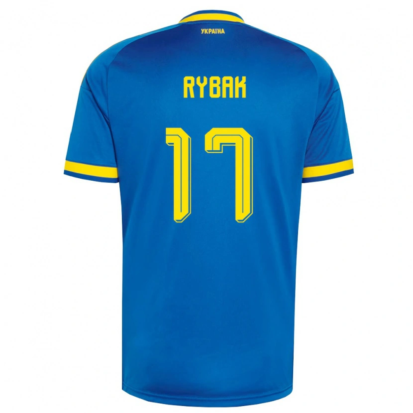 Danxen Män Ukraina Artem Rybak #17 Blå Gul Marin Bortatröja Matchtröjor 26-28 Tröjor T-Tröja