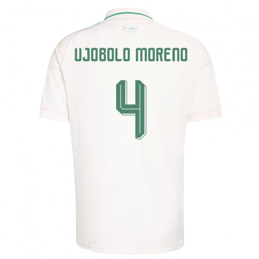 Danxen Män Wales Sergeant Moreno #4 Vit Brun Grön Bortatröja Matchtröjor 26-28 Tröjor T-Tröja