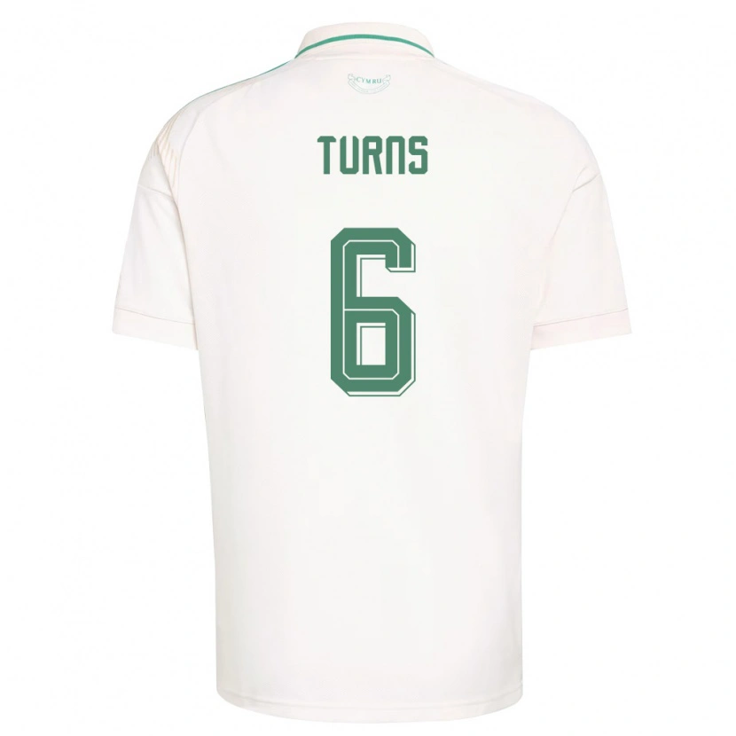 Danxen Män Wales Ed Turns #6 Vit Brun Grön Bortatröja Matchtröjor 26-28 Tröjor T-Tröja