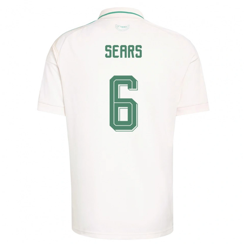 Danxen Män Wales Ryan Sears #6 Vit Brun Grön Bortatröja Matchtröjor 26-28 Tröjor T-Tröja