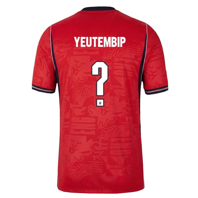 Danxen Män England Les Yeutembip #0 Röd Marin Vit Bortatröja Matchtröjor 26-28 Tröjor T-Tröja