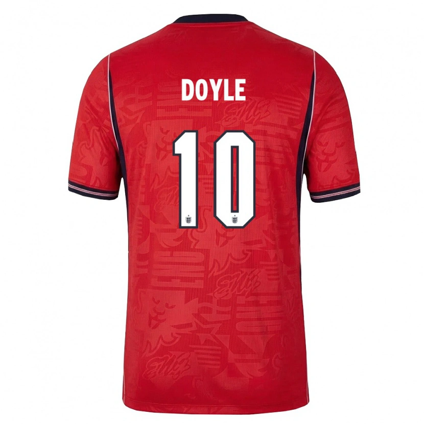 Danxen Män England Kamari Doyle #10 Röd Marin Vit Bortatröja Matchtröjor 26-28 Tröjor T-Tröja