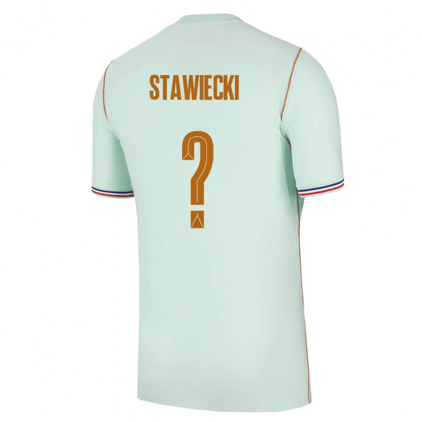 Danxen Män Frankrike Jules Stawiecki #0 Grön Guld Bortatröja Matchtröjor 26-28 Tröjor T-Tröja