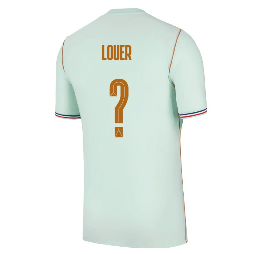 Danxen Män Frankrike Marius Louër #0 Grön Guld Bortatröja Matchtröjor 26-28 Tröjor T-Tröja