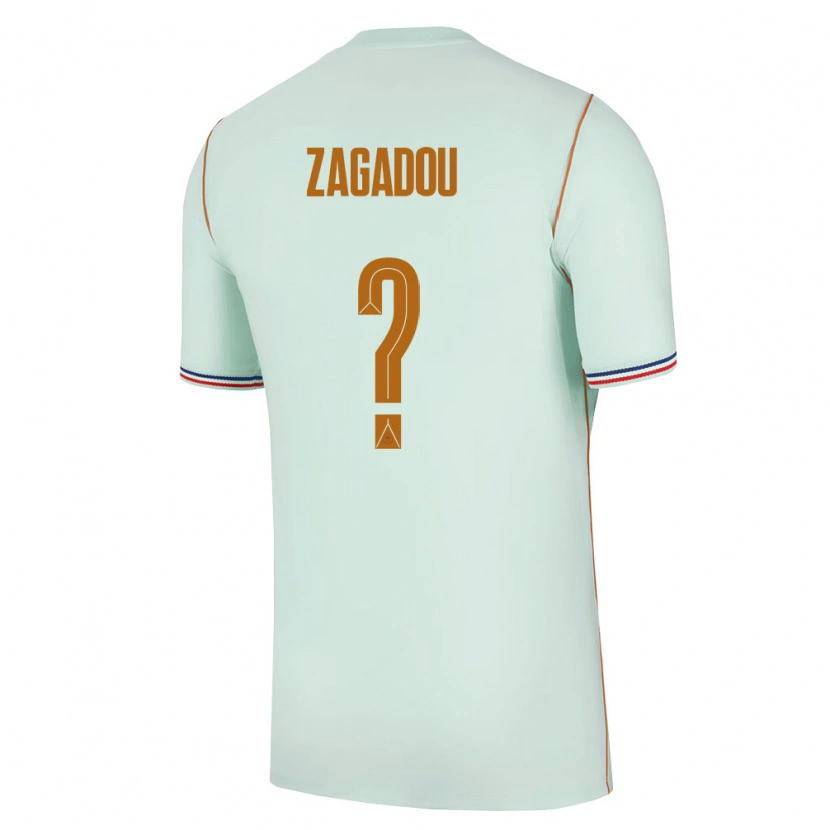 Danxen Män Frankrike Stephan Zagadou #0 Grön Guld Bortatröja Matchtröjor 26-28 Tröjor T-Tröja