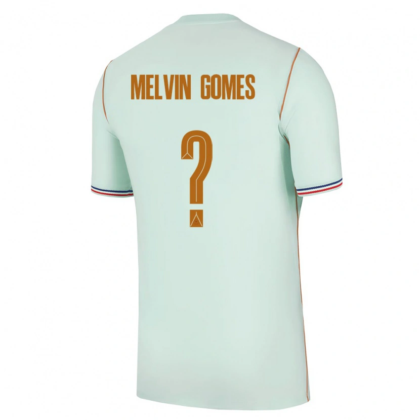 Danxen Män Frankrike Melvin Gomes #0 Grön Guld Bortatröja Matchtröjor 26-28 Tröjor T-Tröja