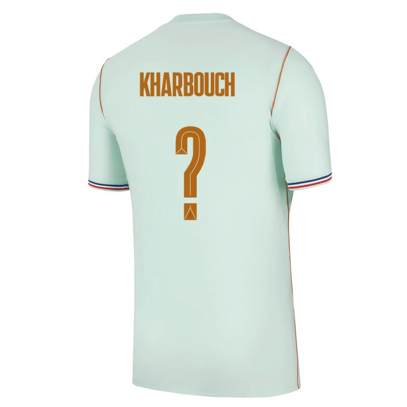 Danxen Män Frankrike Yanis Kharbouch #0 Grön Guld Bortatröja Matchtröjor 26-28 Tröjor T-Tröja