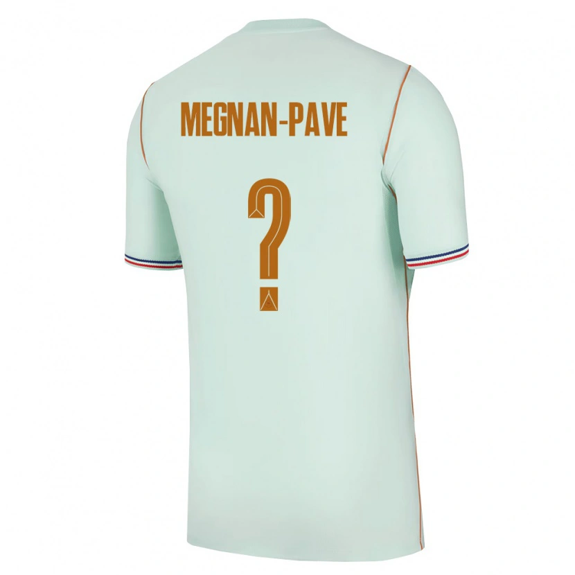 Danxen Män Frankrike Lacine Megnan-Pave #0 Grön Guld Bortatröja Matchtröjor 26-28 Tröjor T-Tröja