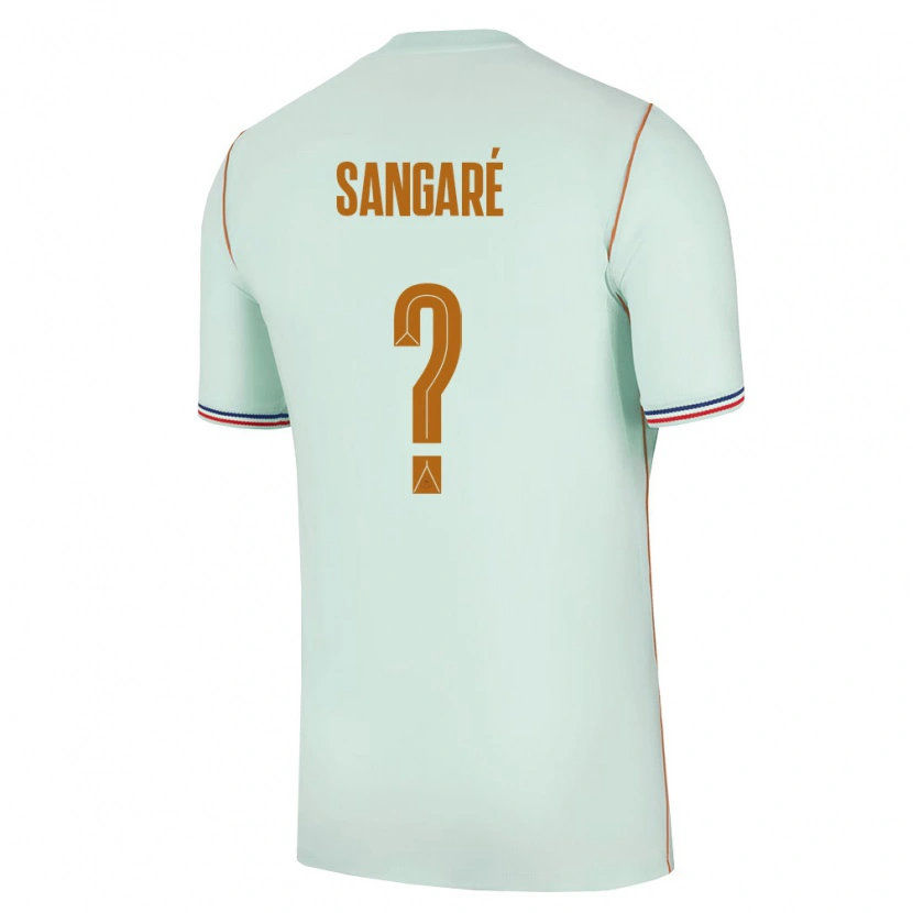 Danxen Män Frankrike Mahamadou Sangaré #0 Grön Guld Bortatröja Matchtröjor 26-28 Tröjor T-Tröja