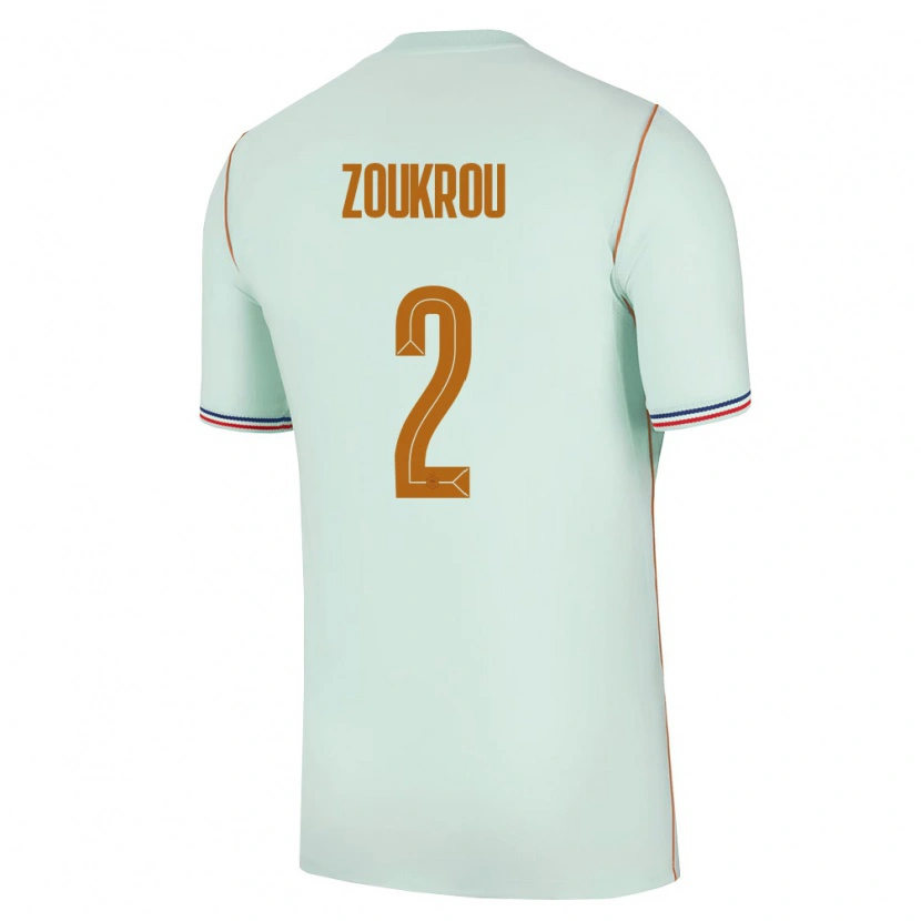 Danxen Män Frankrike Tanguy Zoukrou #2 Grön Guld Bortatröja Matchtröjor 26-28 Tröjor T-Tröja