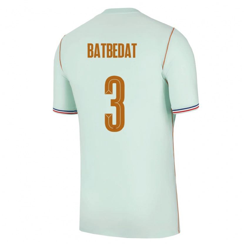Danxen Män Frankrike Lucas Batbedat #3 Grön Guld Bortatröja Matchtröjor 26-28 Tröjor T-Tröja