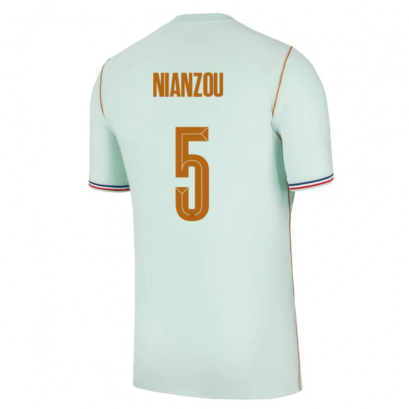 Danxen Män Frankrike Tanguy Nianzou #5 Grön Guld Bortatröja Matchtröjor 26-28 Tröjor T-Tröja