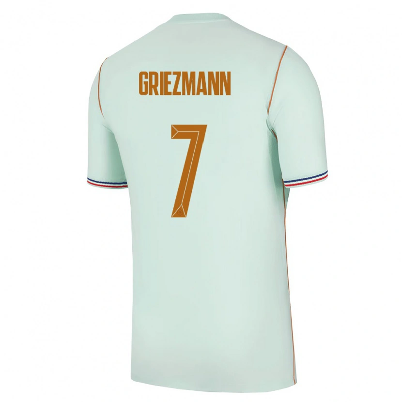 Danxen Män Frankrike Antoine Griezmann #7 Grön Guld Bortatröja Matchtröjor 26-28 Tröjor T-Tröja