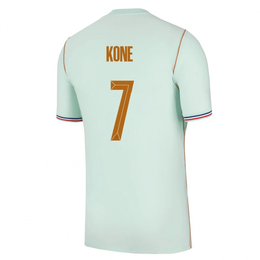 Danxen Män Frankrike Kouadio Kone #7 Grön Guld Bortatröja Matchtröjor 26-28 Tröjor T-Tröja