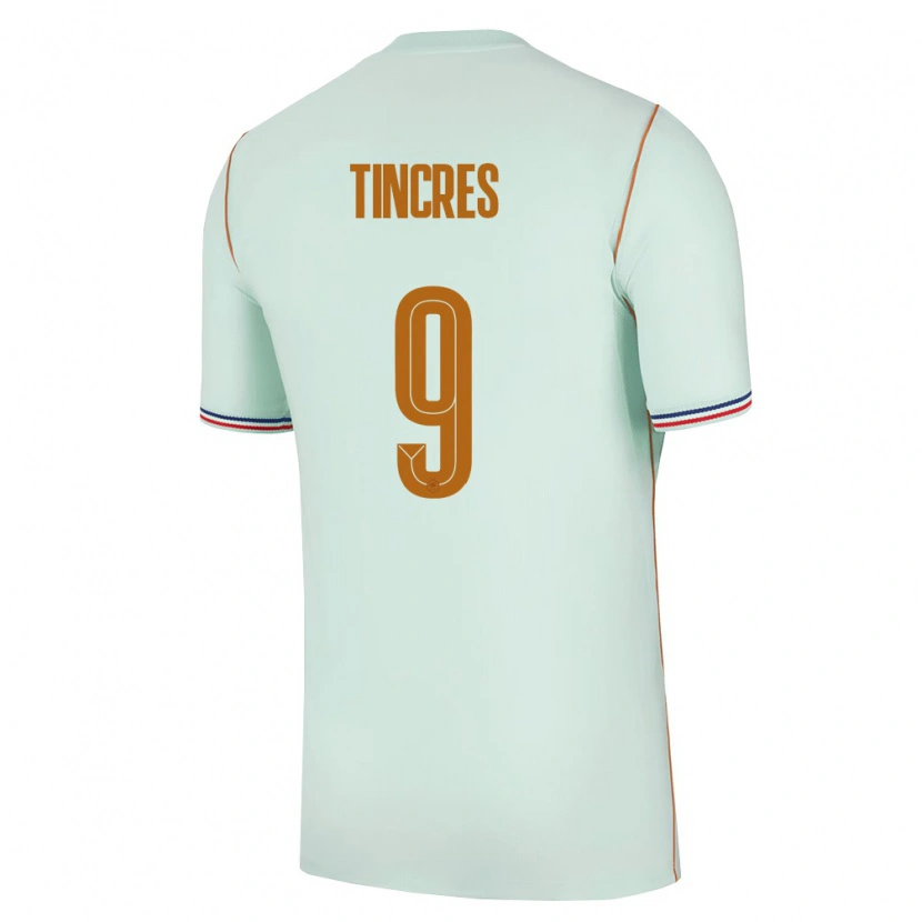Danxen Män Frankrike Joan Tincres #9 Grön Guld Bortatröja Matchtröjor 26-28 Tröjor T-Tröja