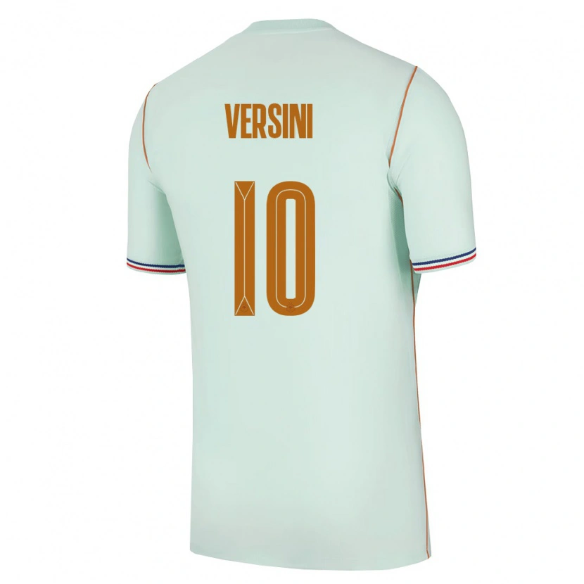 Danxen Män Frankrike Giovani Versini #10 Grön Guld Bortatröja Matchtröjor 26-28 Tröjor T-Tröja