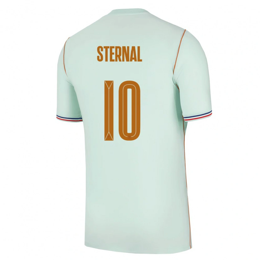 Danxen Män Frankrike Enzo Sternal #10 Grön Guld Bortatröja Matchtröjor 26-28 Tröjor T-Tröja