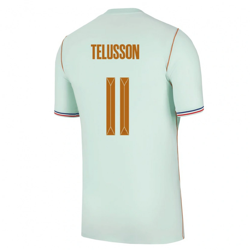 Danxen Män Frankrike Jah-Mason Telusson #11 Grön Guld Bortatröja Matchtröjor 26-28 Tröjor T-Tröja
