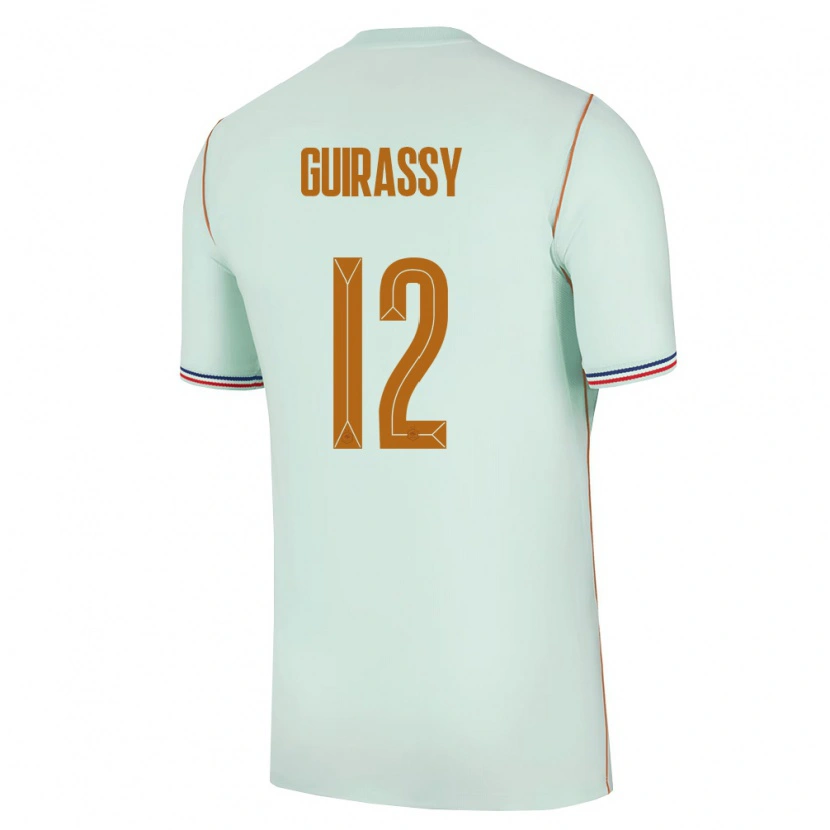 Danxen Män Frankrike Herba Guirassy #12 Grön Guld Bortatröja Matchtröjor 26-28 Tröjor T-Tröja