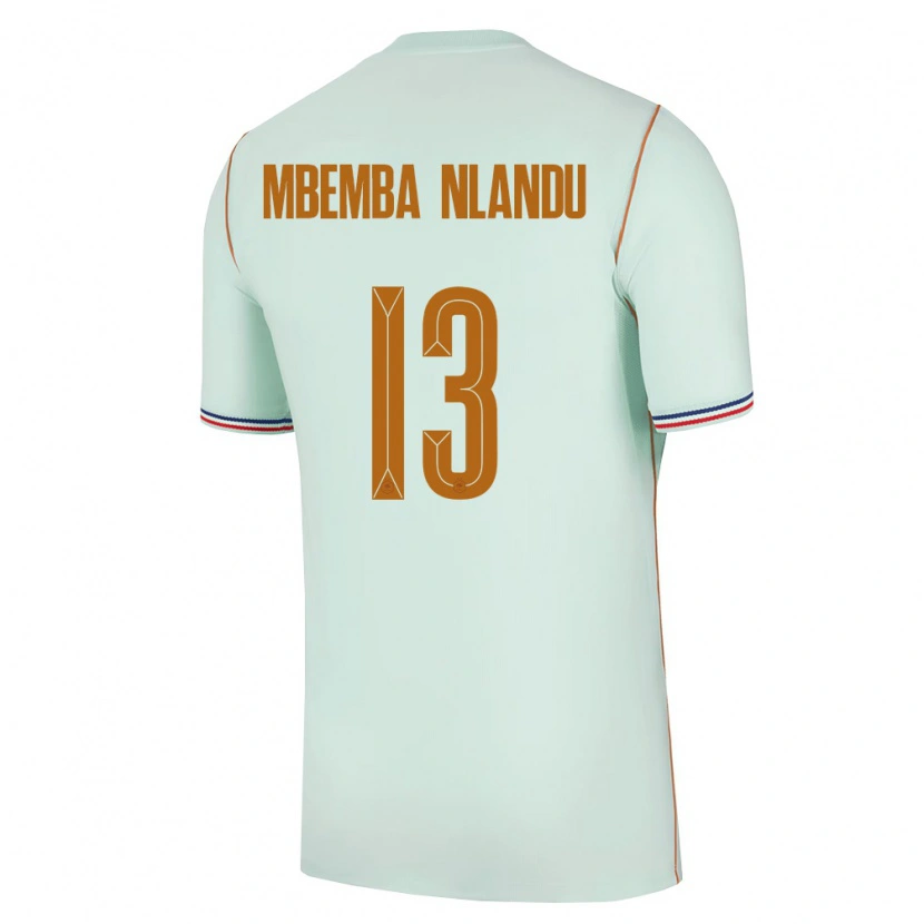 Danxen Män Frankrike Emmanuel Mbemba #13 Grön Guld Bortatröja Matchtröjor 26-28 Tröjor T-Tröja