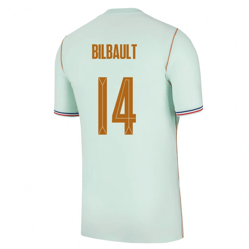 Danxen Män Frankrike Charlotte Bilbault #14 Grön Guld Bortatröja Matchtröjor 26-28 Tröjor T-Tröja