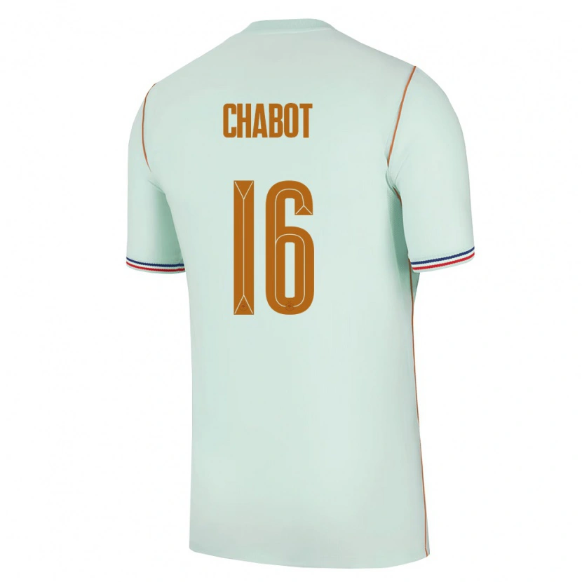 Danxen Män Frankrike Max-Edgar Chabot #16 Grön Guld Bortatröja Matchtröjor 26-28 Tröjor T-Tröja