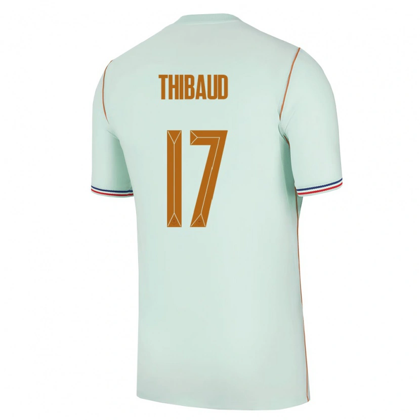 Danxen Män Frankrike Julie Thibaud #17 Grön Guld Bortatröja Matchtröjor 26-28 Tröjor T-Tröja