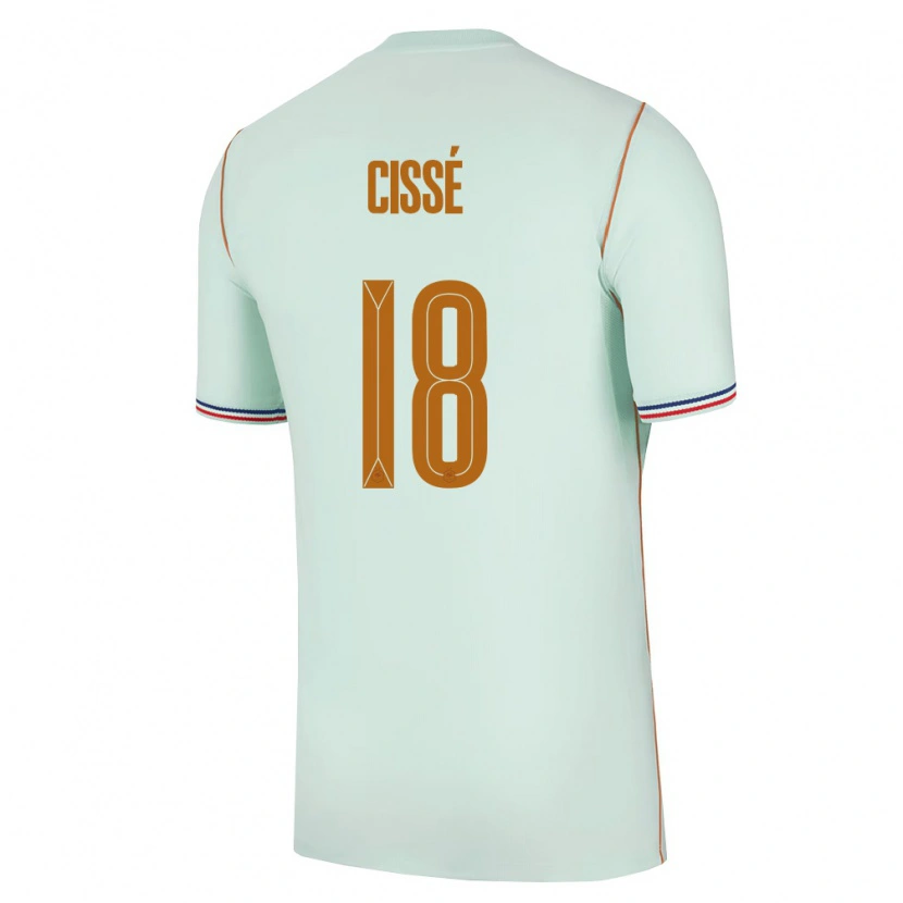 Danxen Män Frankrike Djaoui Cissé #18 Grön Guld Bortatröja Matchtröjor 26-28 Tröjor T-Tröja