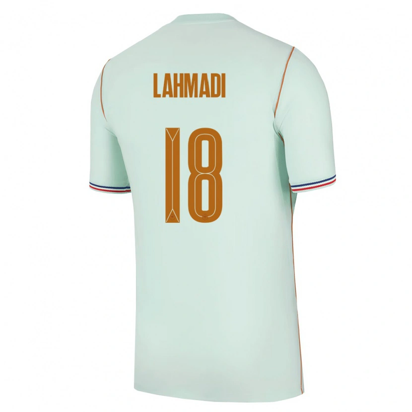 Danxen Män Frankrike Noah Lahmadi #18 Grön Guld Bortatröja Matchtröjor 26-28 Tröjor T-Tröja