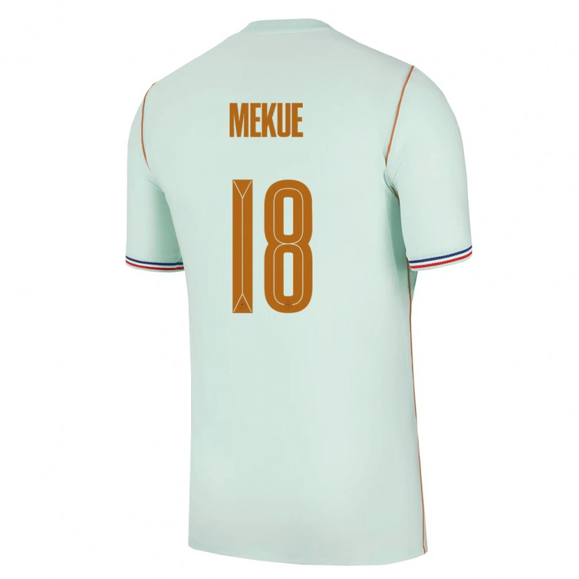 Danxen Män Frankrike Florian Mekue #18 Grön Guld Bortatröja Matchtröjor 26-28 Tröjor T-Tröja
