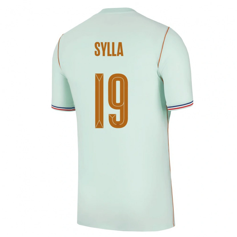 Danxen Män Frankrike Fodé Sylla #19 Grön Guld Bortatröja Matchtröjor 26-28 Tröjor T-Tröja