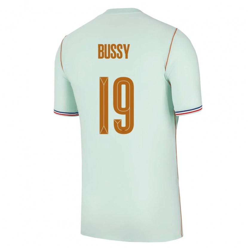 Danxen Män Frankrike Kessya Bussy #19 Grön Guld Bortatröja Matchtröjor 26-28 Tröjor T-Tröja