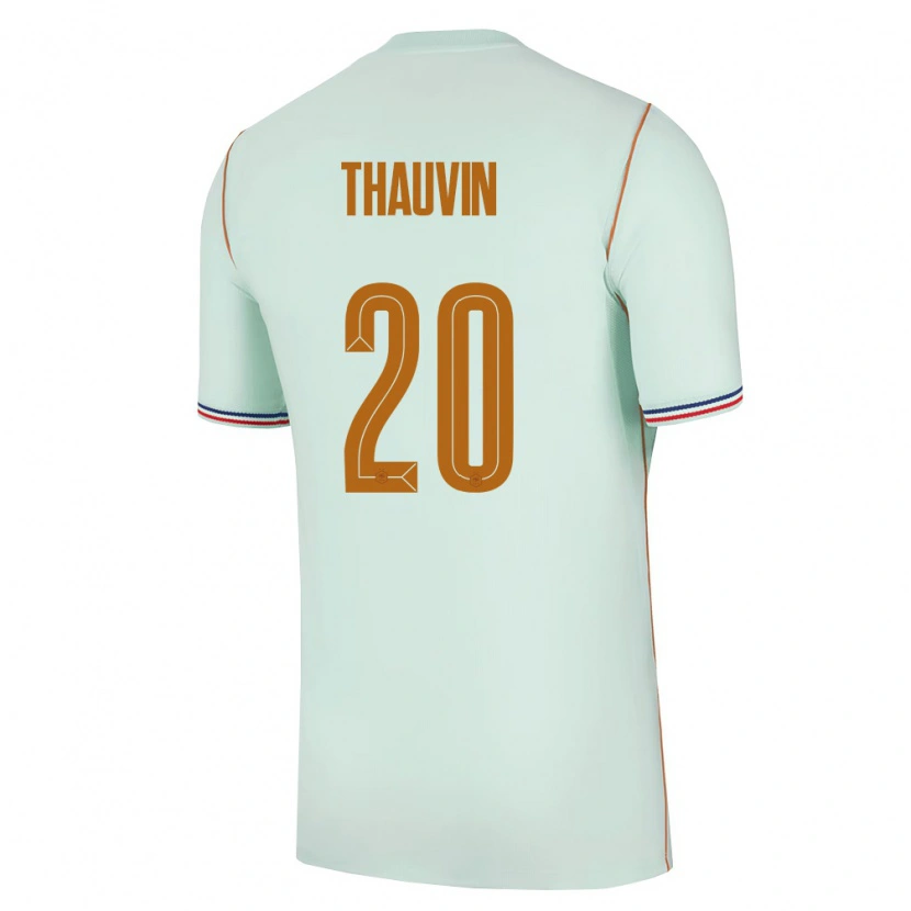 Danxen Män Frankrike Florian Thauvin #20 Grön Guld Bortatröja Matchtröjor 26-28 Tröjor T-Tröja