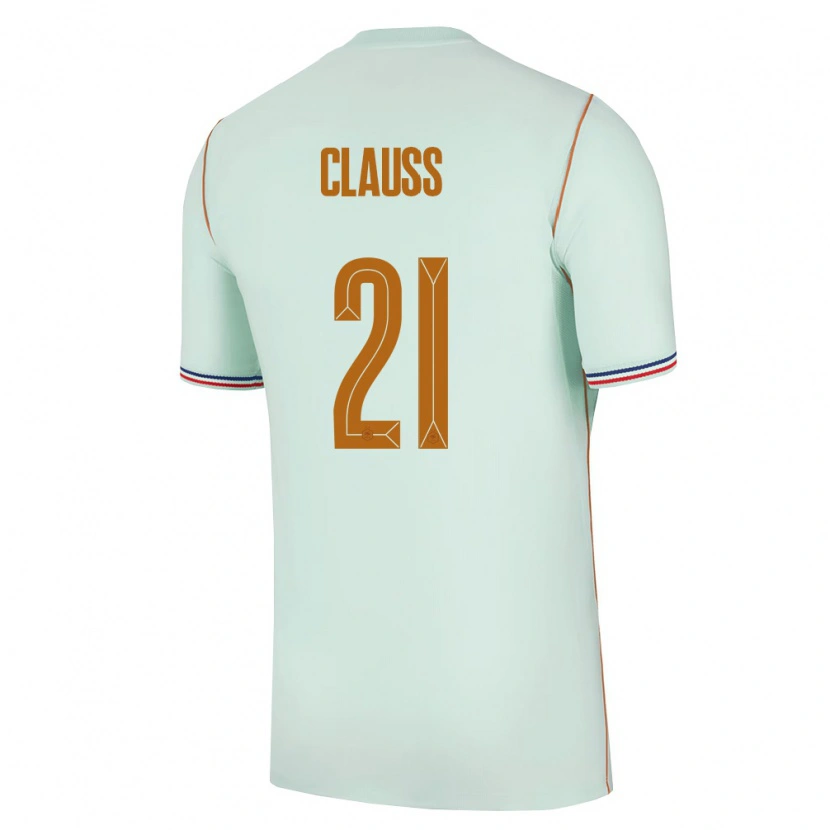 Danxen Män Frankrike Jonathan Clauss #21 Grön Guld Bortatröja Matchtröjor 26-28 Tröjor T-Tröja