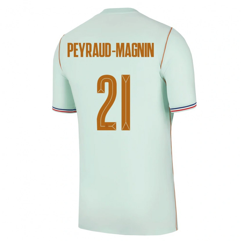 Danxen Män Frankrike Pauline Peyraud Magnin #21 Grön Guld Bortatröja Matchtröjor 26-28 Tröjor T-Tröja