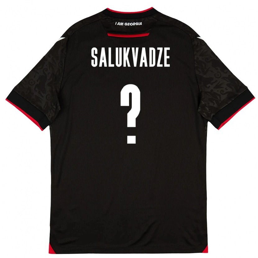 Danxen Män Georgia Luka Salukvadze #0 Svart Vit Röd Bortatröja Matchtröjor 26-28 Tröjor T-Tröja