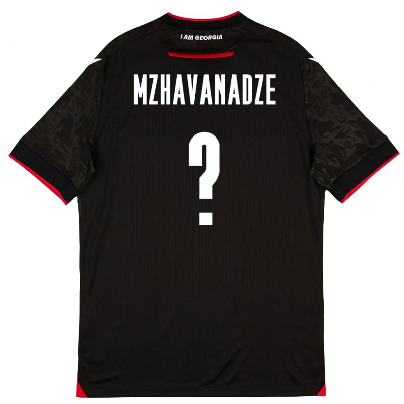 Danxen Män Georgia Giorgi Mzhavanadze #0 Svart Vit Röd Bortatröja Matchtröjor 26-28 Tröjor T-Tröja