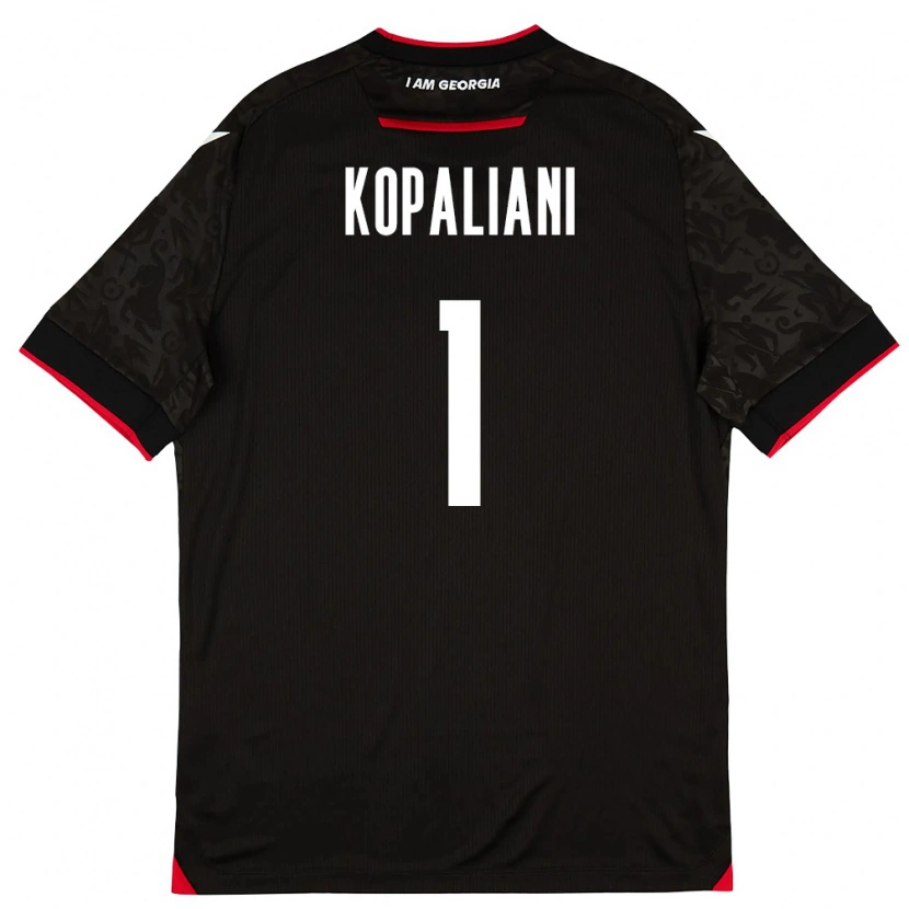 Danxen Män Georgia Soso Kopaliani #1 Svart Vit Röd Bortatröja Matchtröjor 26-28 Tröjor T-Tröja