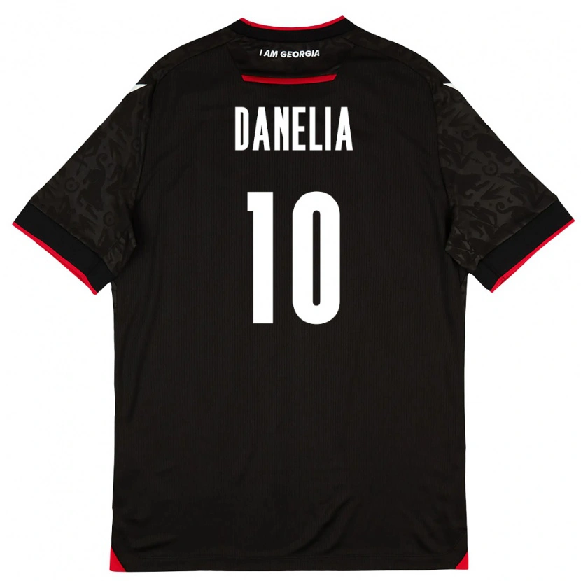 Danxen Män Georgia Reziko Danelia #10 Svart Vit Röd Bortatröja Matchtröjor 26-28 Tröjor T-Tröja