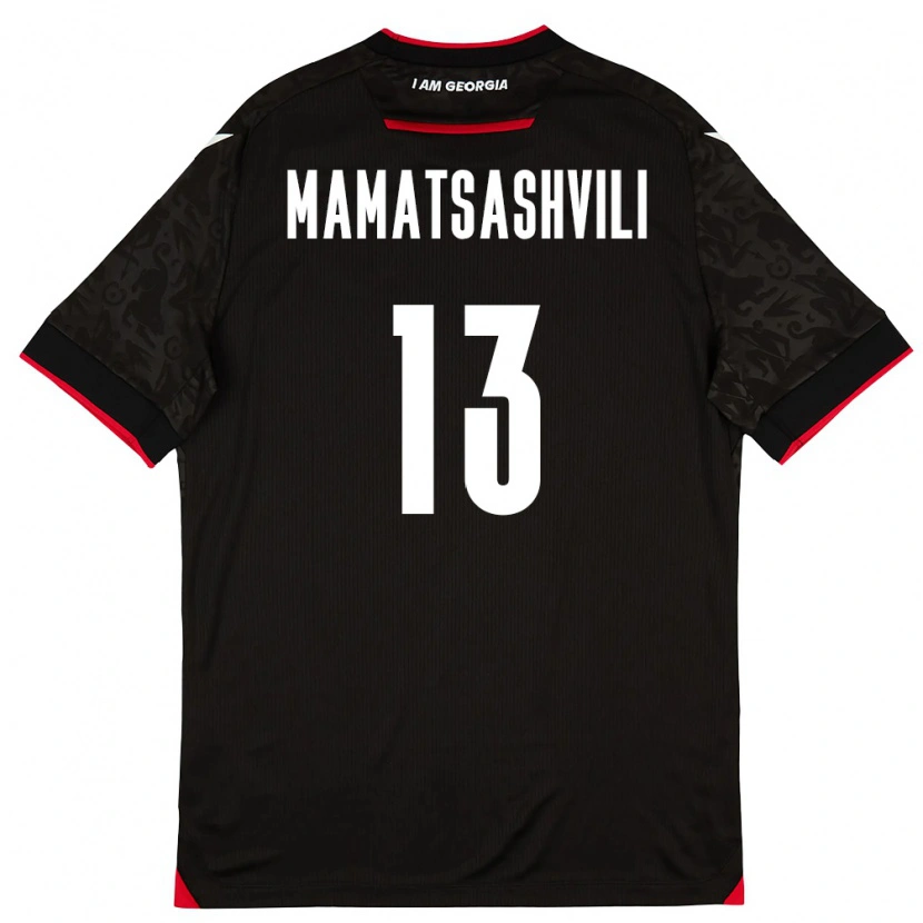 Danxen Män Georgia Saba Mamatsashvili #13 Svart Vit Röd Bortatröja Matchtröjor 26-28 Tröjor T-Tröja