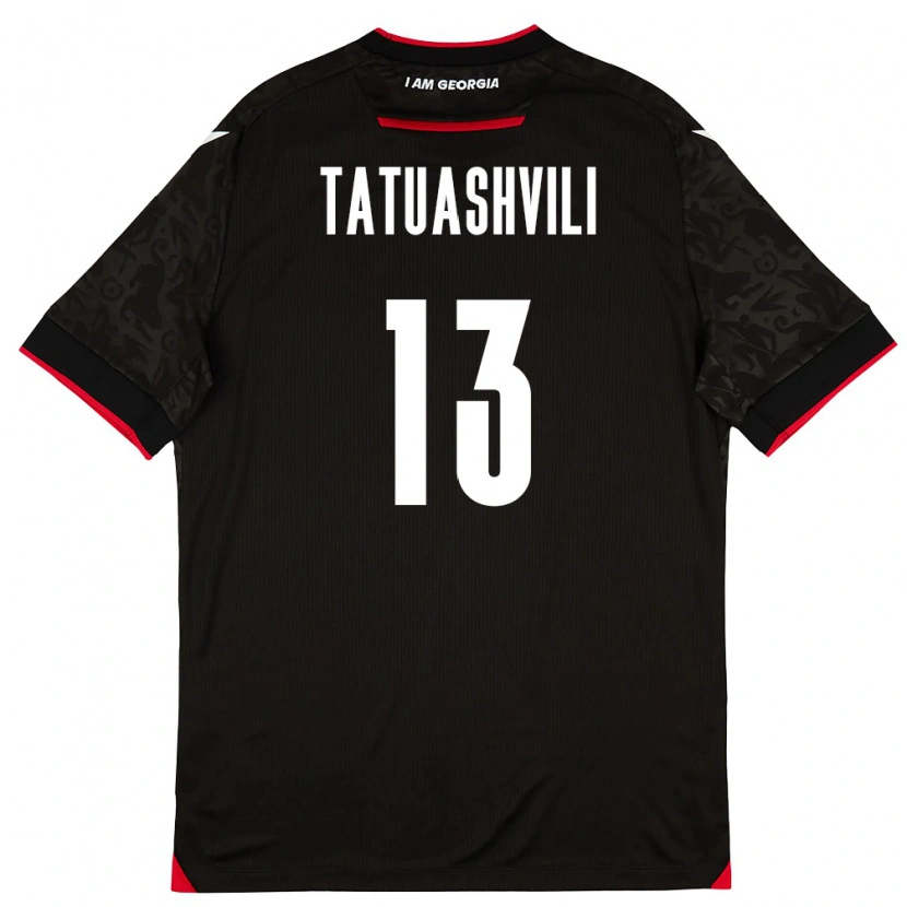 Danxen Män Georgia Tamar Tatuashvili #13 Svart Vit Röd Bortatröja Matchtröjor 26-28 Tröjor T-Tröja