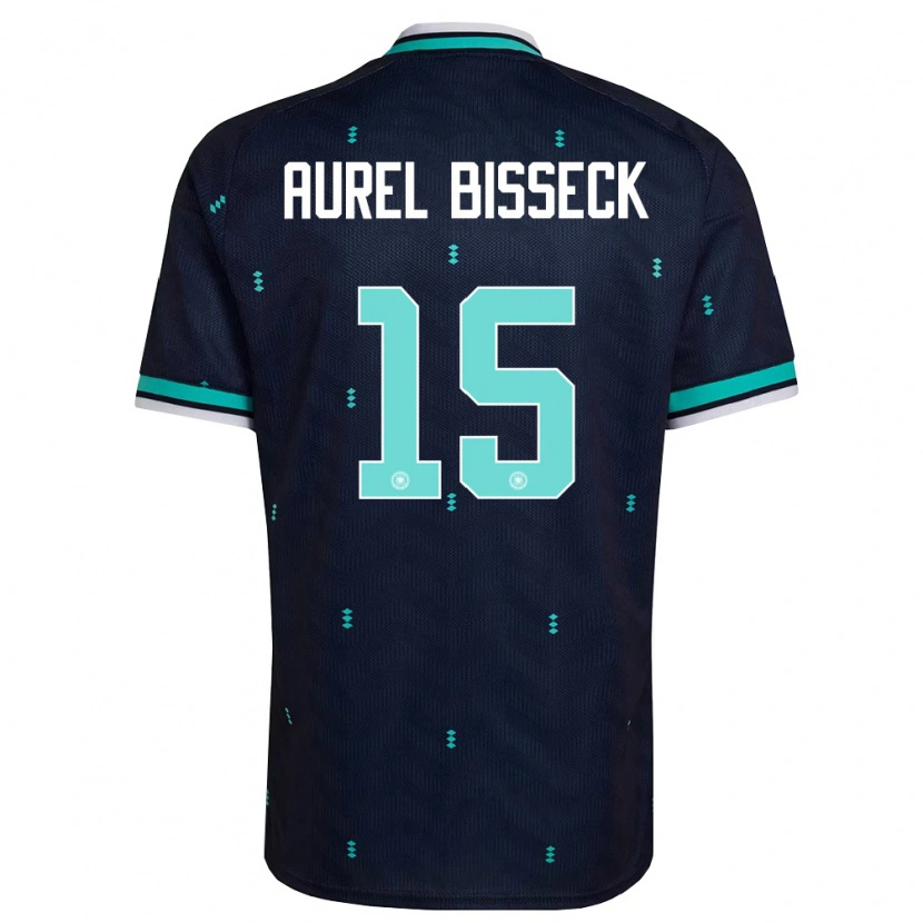 Danxen Män Tyskland Yann Aurel Bisseck #15 Marin Himmelblå Vit Bortatröja Matchtröjor 26-28 Tröjor T-Tröja
