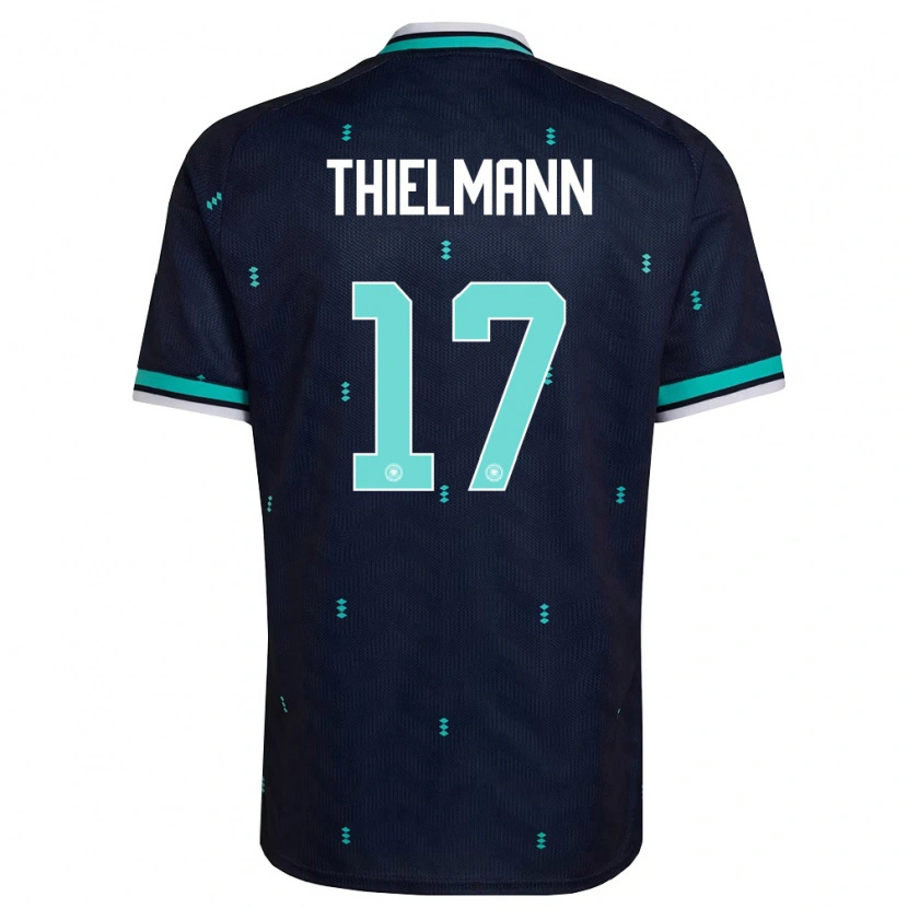 Danxen Män Tyskland Jan Thielmann #17 Marin Himmelblå Vit Bortatröja Matchtröjor 26-28 Tröjor T-Tröja