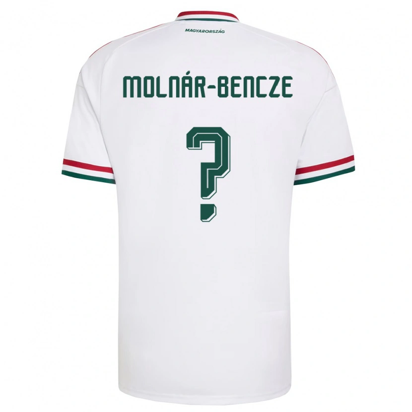 Danxen Män Ungern Zsombor Molnár-Bencze #0 Vit Röd Grön Bortatröja Matchtröjor 26-28 Tröjor T-Tröja